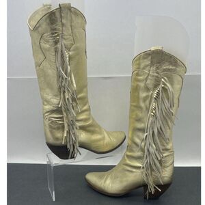 Lenni Women's Gold and Cream Boots